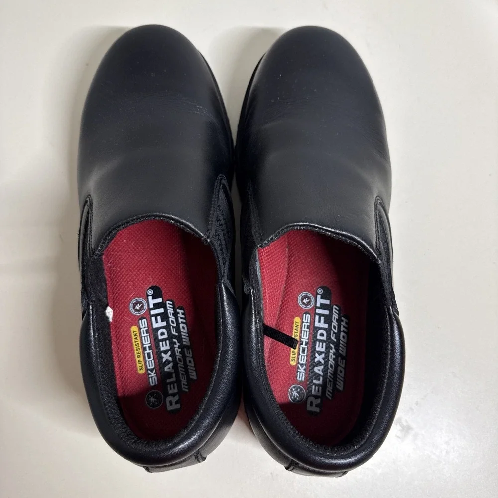 Skechers WORK Men's 8,5 Wide Fit 77041ECV Cottonwood Slip Resistant Loafer Shoes